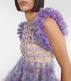 Susan Fang Gathered tulle minidress