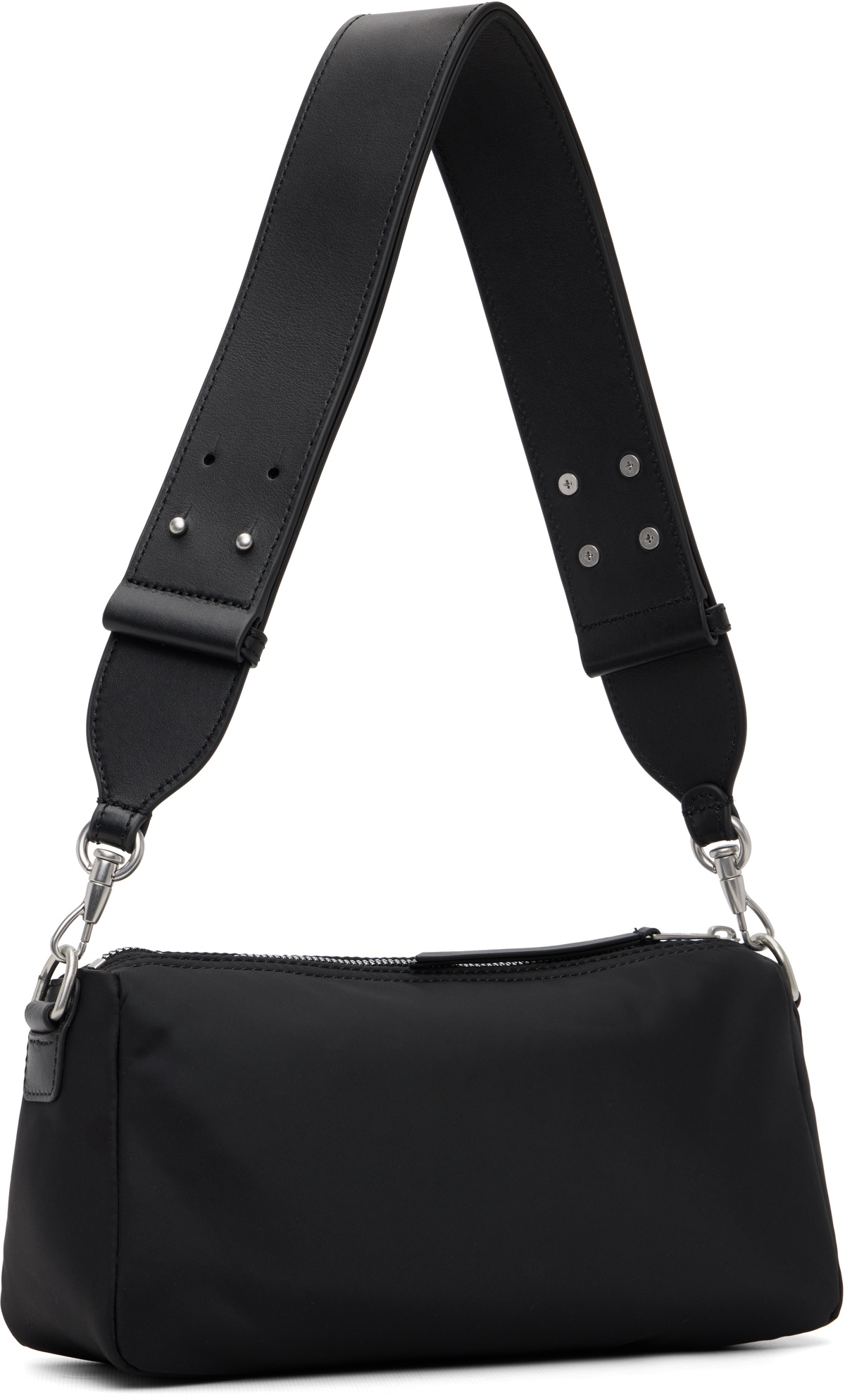 AMI Paris Black Nylon Marcel Bag