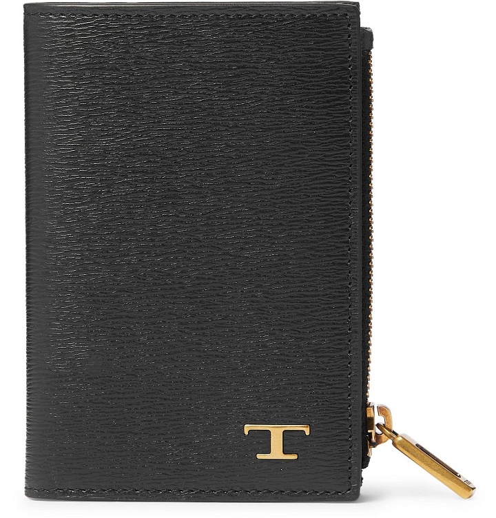 Photo: Tod's - Logo-Appliquéd Textured-Leather Cardholder - Black