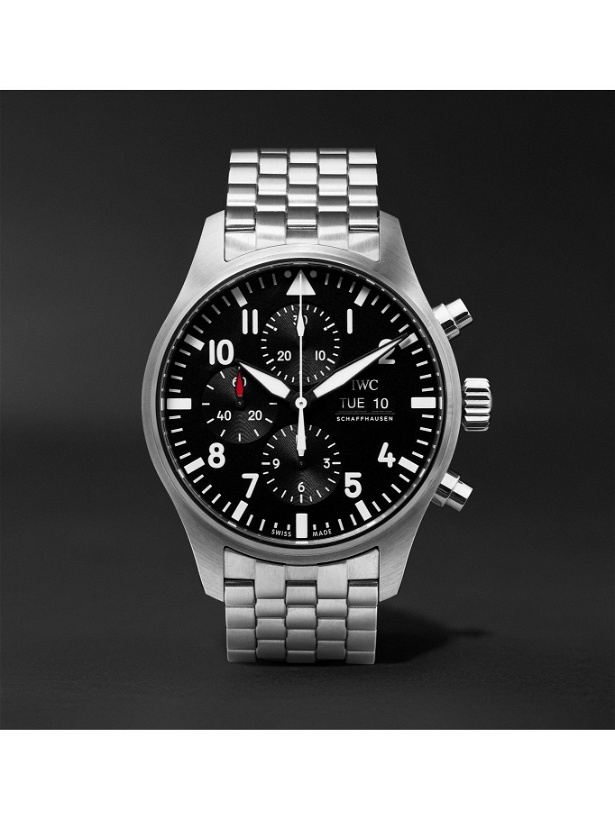 Photo: IWC Schaffhausen - Pilot's Automatic Chronograph 43mm Stainless Steel Watch, Ref. No. IW377710