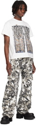 Who Decides War Gray Micro Distressed Cargo Pants