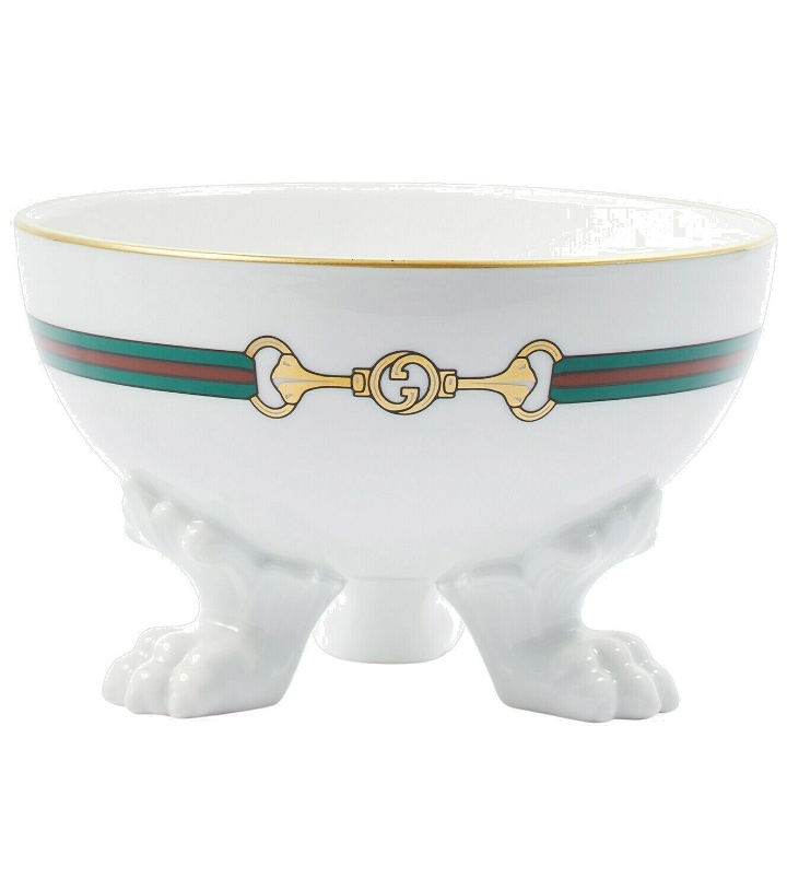 Photo: Gucci - Web ceramic dog bowl