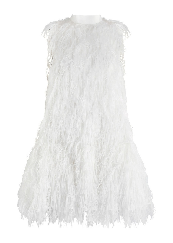 Photo: Roksanda Odette Fringed Silk-chiffon Mini Dress Ivory