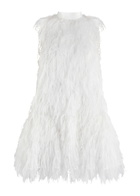 Roksanda Odette Fringed Silk-chiffon Mini Dress Ivory
