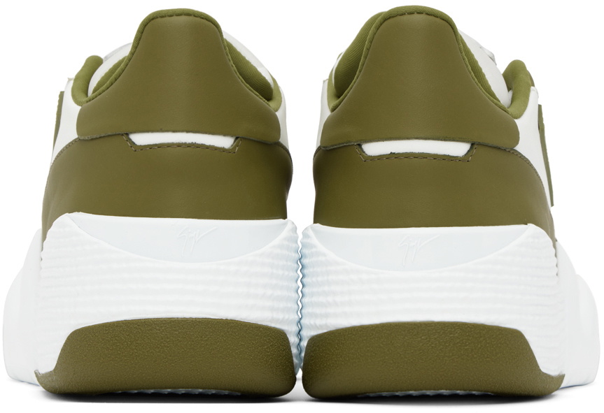 Giuseppe Zanotti Khaki & White Talon Sneakers Giuseppe Zanotti