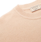 Maison Kitsuné - Logo-Appliquéd Wool Sweater - Beige