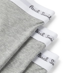 Paul Smith - Three-Pack Mélange Stretch-Cotton Boxer Briefs - Gray