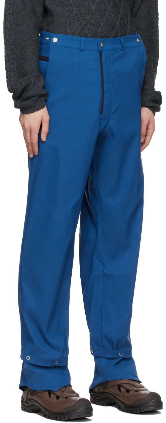 Kiko Kostadinov Blue Haidu Hem Trousers Kiko Kostadinov