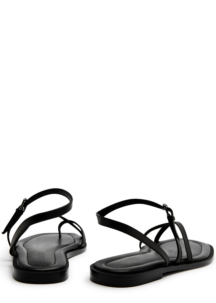 A.emery Lucia Leather Sandals Black