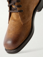 Grenson - Rory Burnished-Suede Lace-Up Boots - Brown