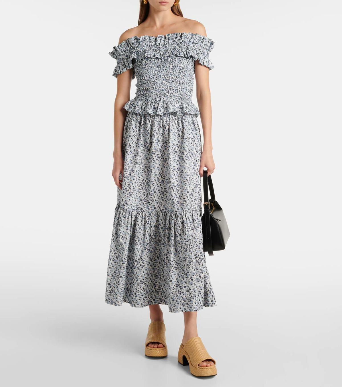 smocked cotton top