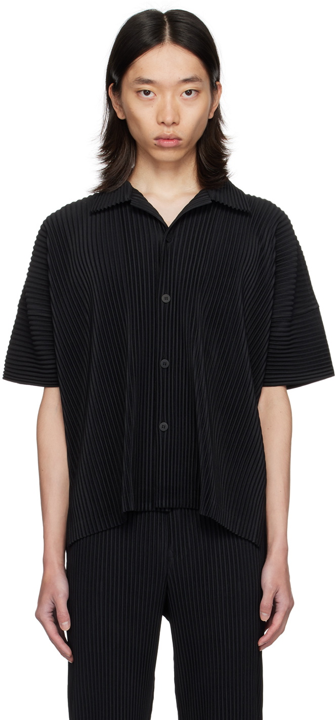 HOMME PLISSÉ ISSEY MIYAKE Black Monthly Color July Shirt Homme Plisse ...