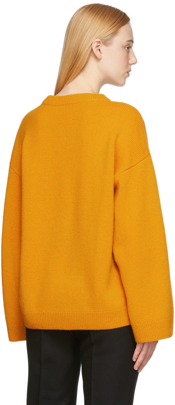 TOTEME Orange Knit Monogram Sweater Toteme