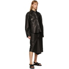 Rika Studios Black Leather Skirt
