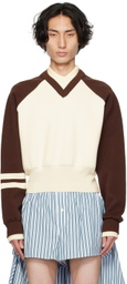 Meryll Rogge Brown & Off-White Layered Sweater