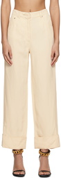 Stella McCartney Off-White Button Trousers