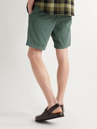 Theory - Zaine Straight-Leg Cotton-Blend Twill Shorts - Green