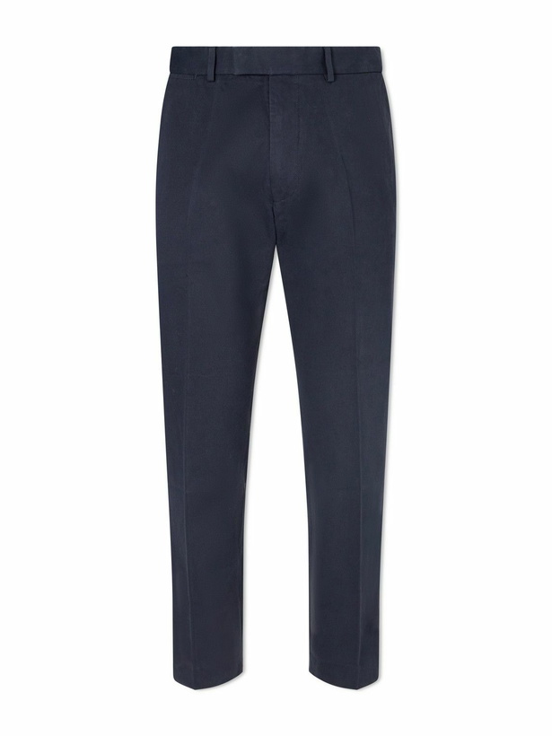 Photo: TOM FORD - Straight-Leg Cotton-Drill Trousers - Blue