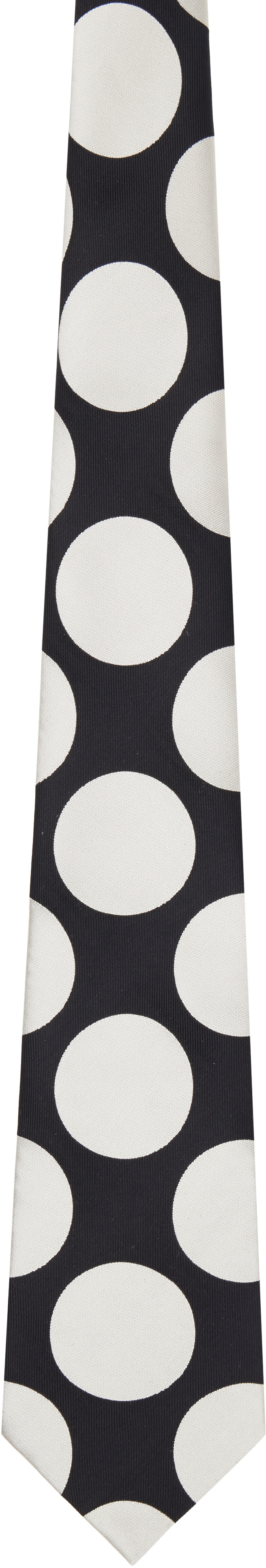 Comme des Garçons Homme Deux Black & White Polka Dot Tie