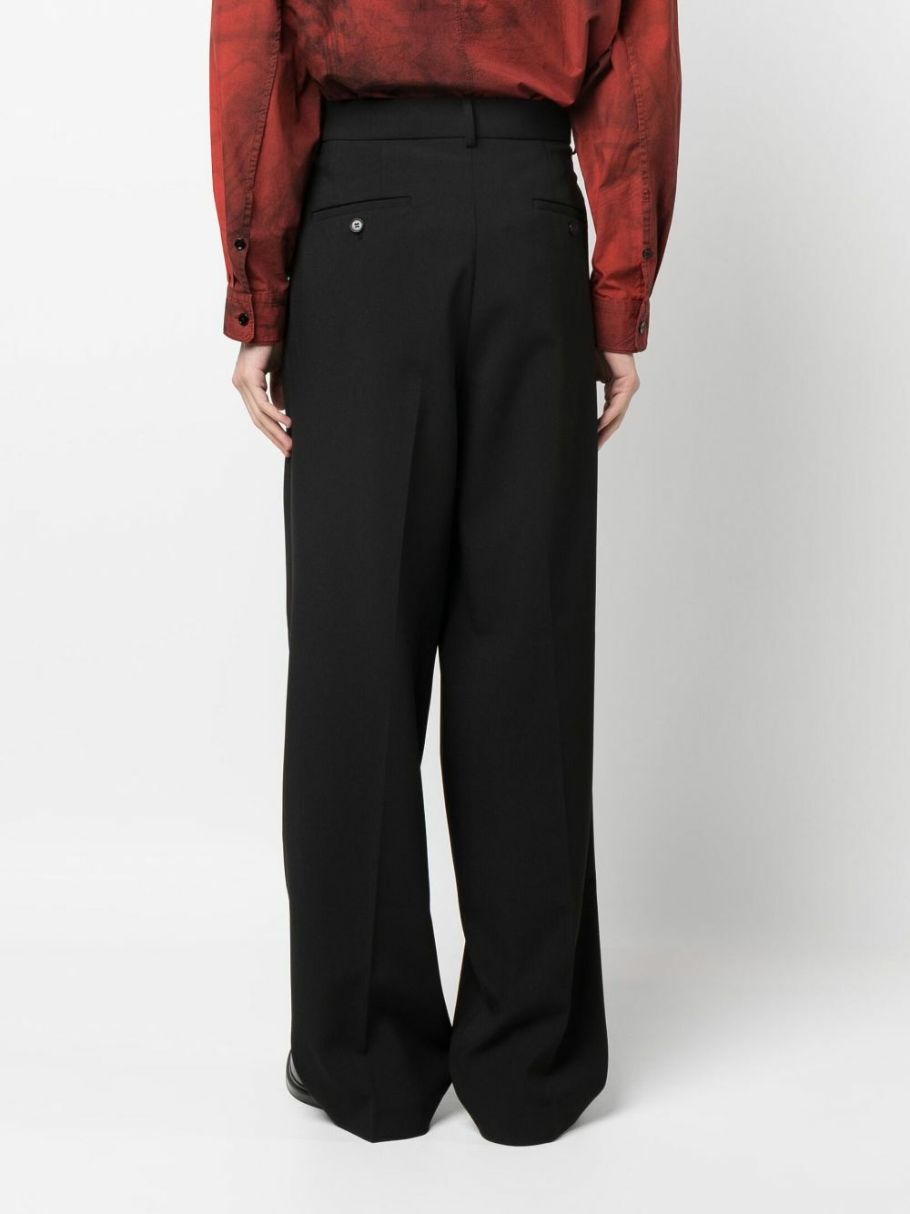 The Frankie Shop Black Beo Straight-Leg Trousers