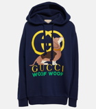 Gucci - Interlocking G printed cotton hoodie