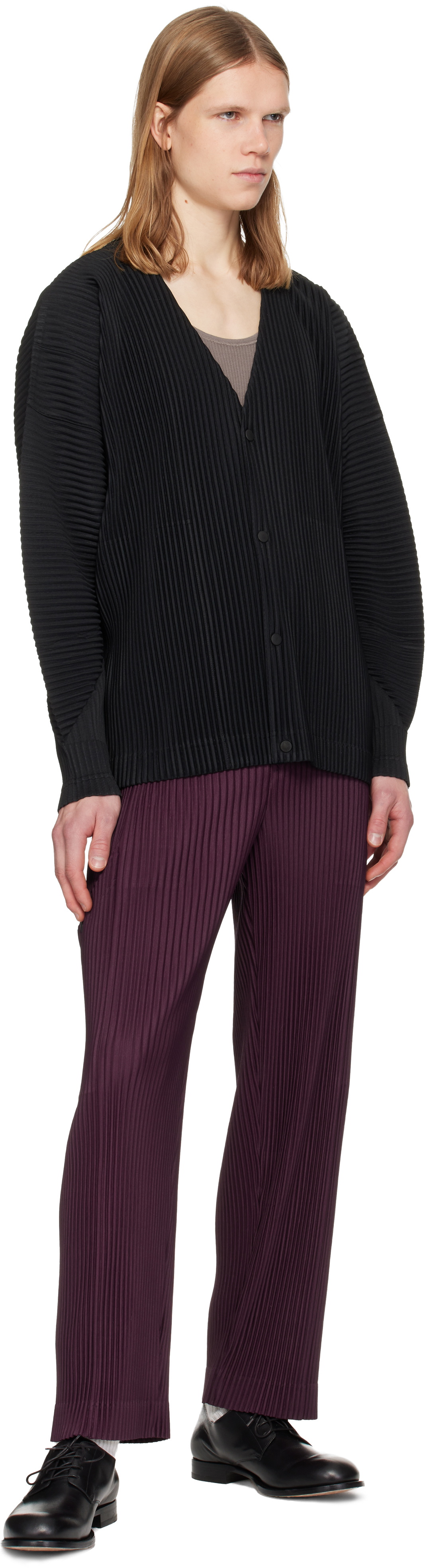 HOMME PLISSÉ ISSEY MIYAKE Black Monthly Colors October Cardigan