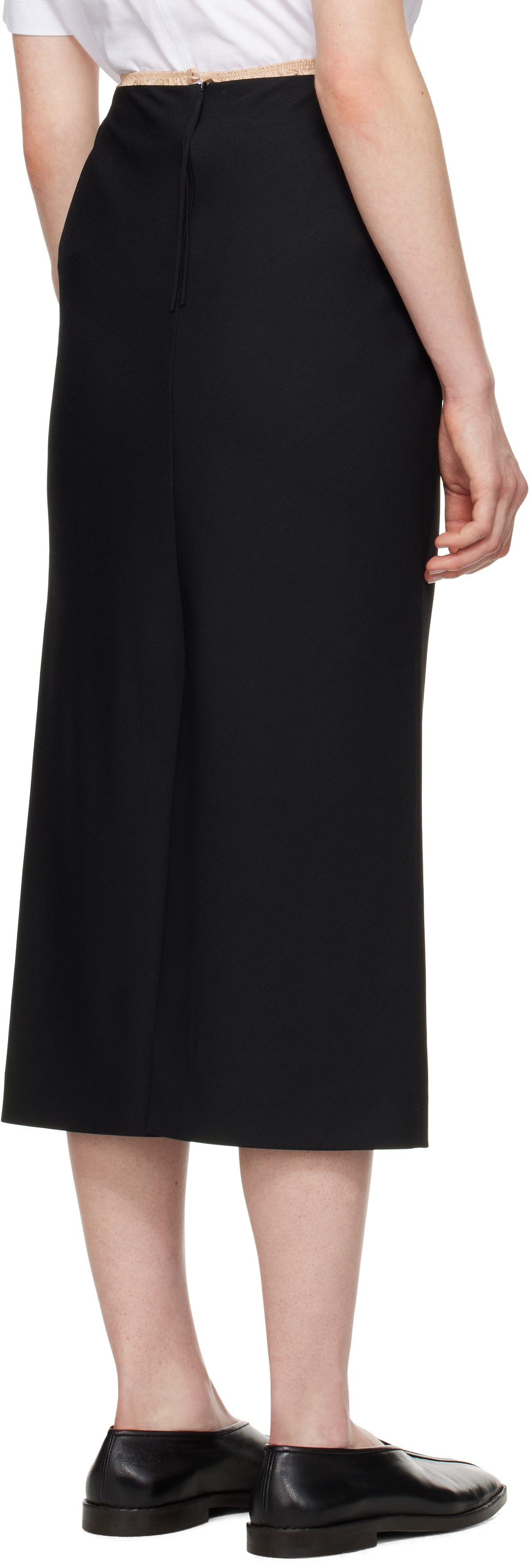Carven Black Graine de Poudre Maxi Skirt