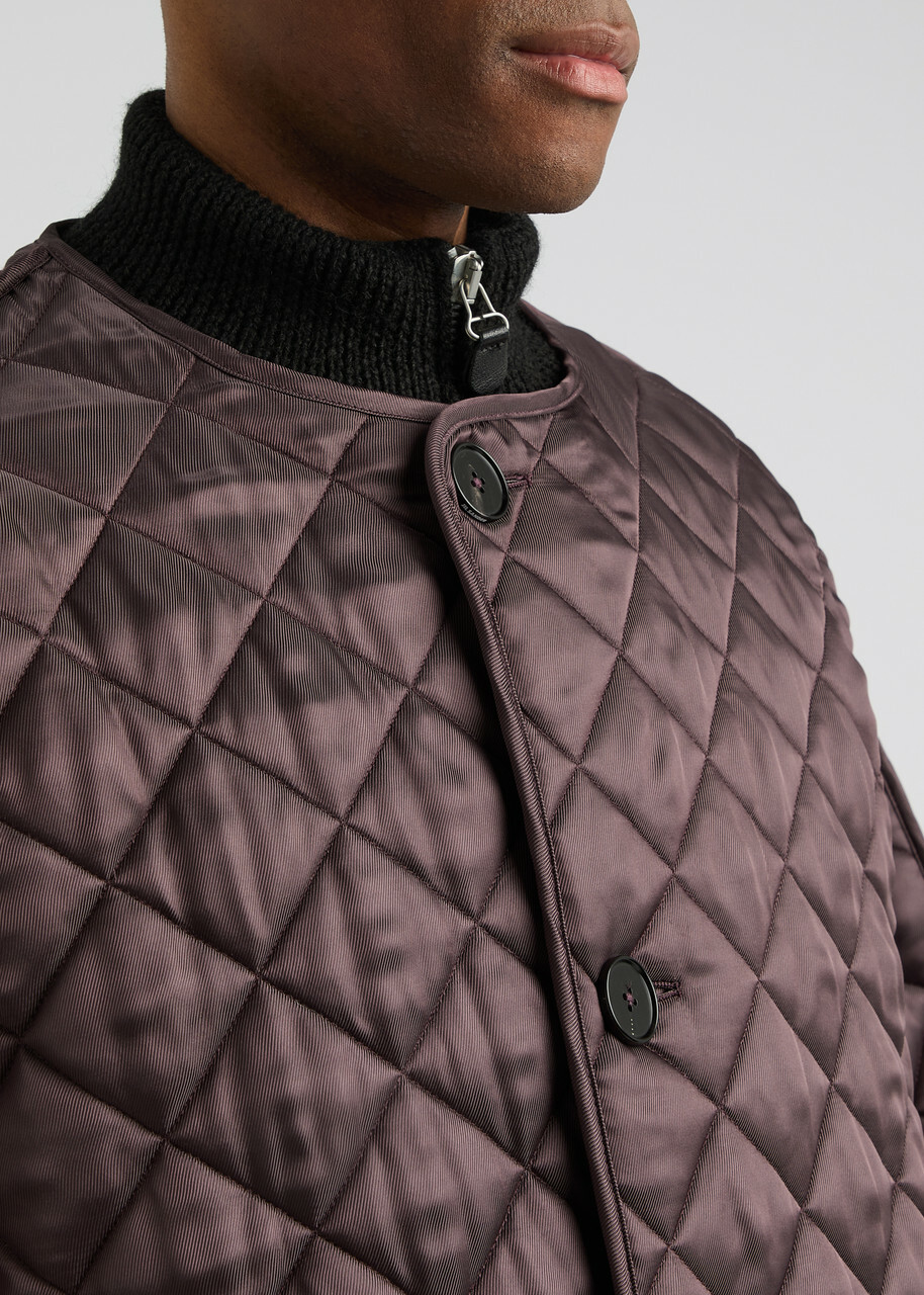 Jil Sander Quilted Twill Jacket Purple Jil Sander