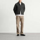 Percival Men's Ingelo Zip Wool Boxy Jacket in Black