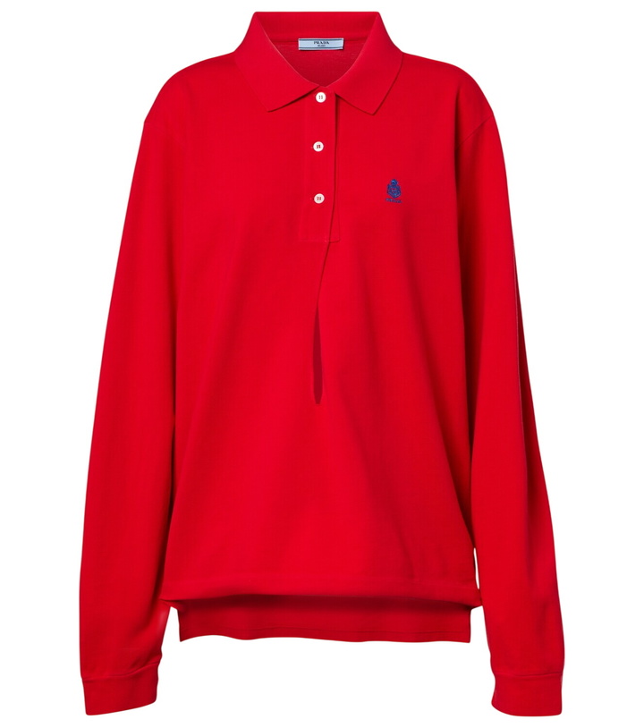 Photo: Prada Logo cotton piqué polo shirt