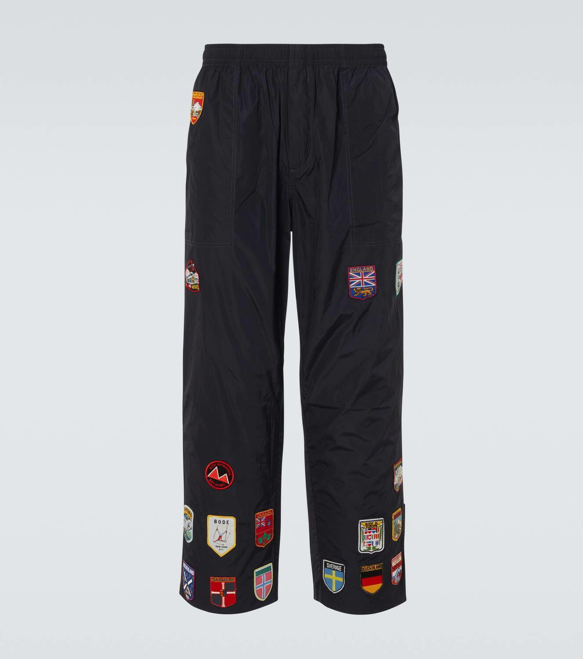 Bode Interrail embroidered wide-leg pants