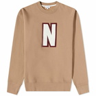 Norse Projects Men's Arne Varsity N Crew Sweat in Camel