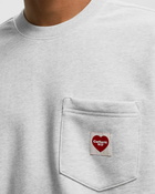 Carhartt Wip Heart Pocket Sweat Grey - Mens - Sweatshirts