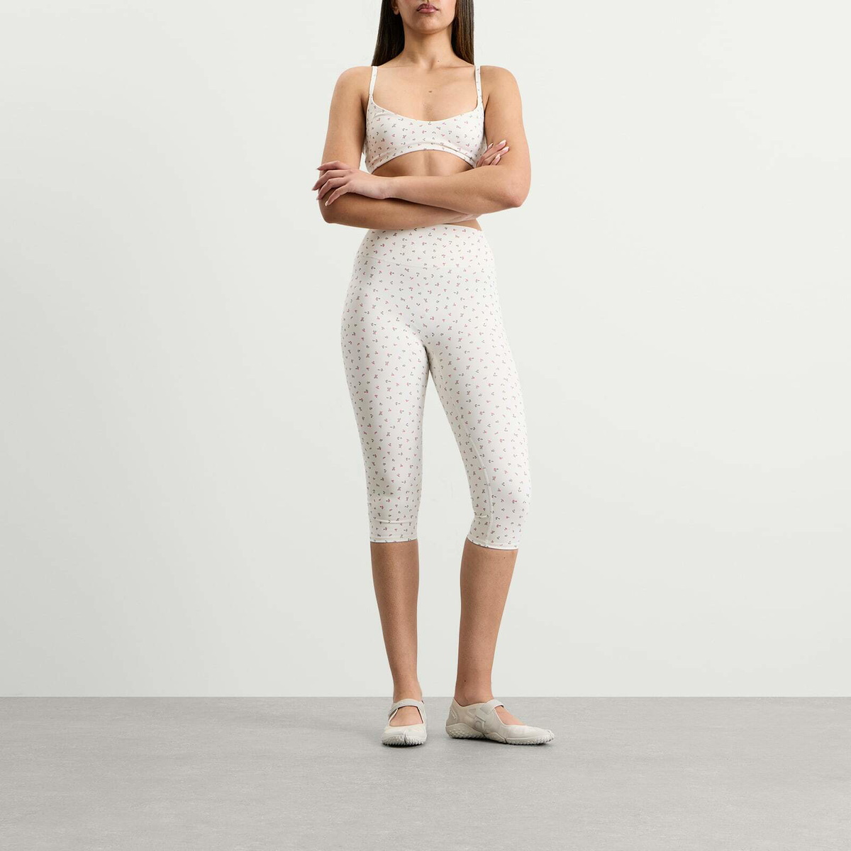 Nike Women's x SKIMS Matte Micro Scoop Bra in Ditsy Print