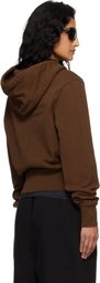 Entire Studios Brown Slim Zip Up Hoodie