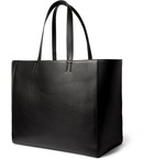 Balenciaga - Everyday Logo-Print Full-Grain Leather Tote Bag - Black