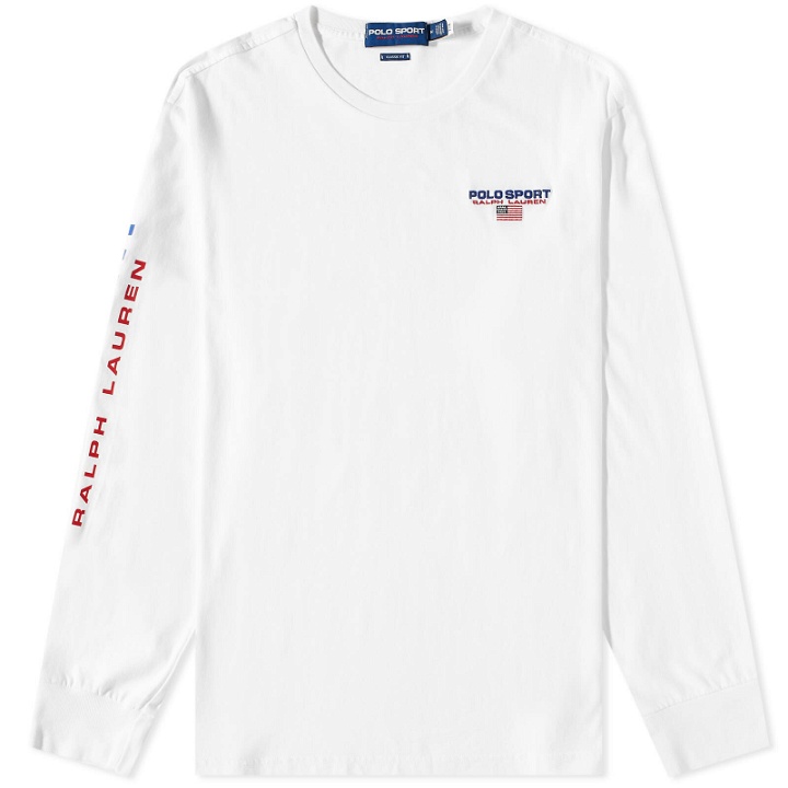Photo: Polo Ralph Lauren Men's Long Sleeve Polo Sport T-Shirt in White