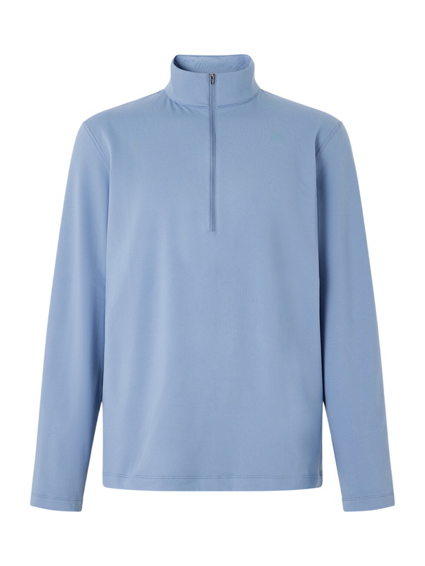 Photo: Lululemon - Slim-Fit Stretch Recycled-Jersey Half-Zip Top - Blue