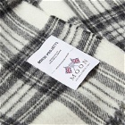 Norse Projects Men's Moon Checked Lambswool Scarf in Magnet Grey