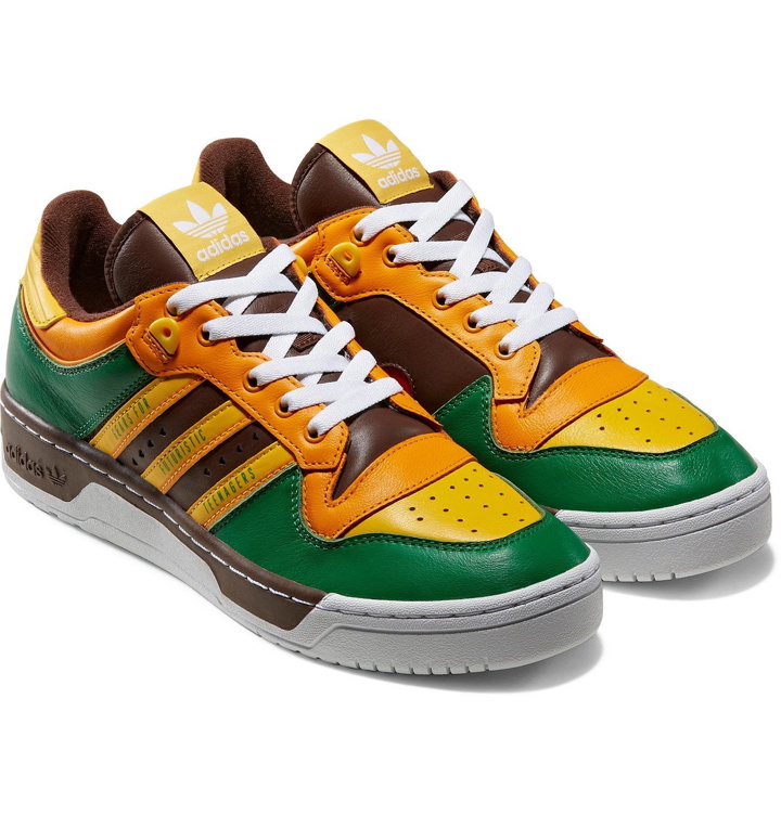 Photo: adidas Consortium - Human Made Rivalry Colour-Block Leather Sneakers - Green