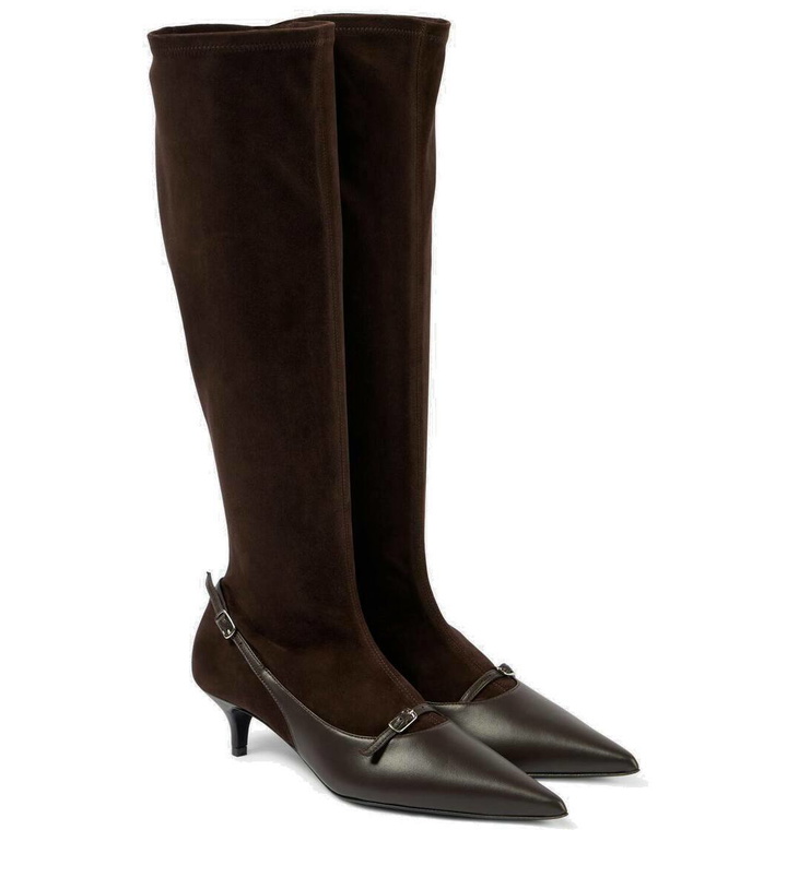Photo: Magda Butrym Leather slingback pumps with socks