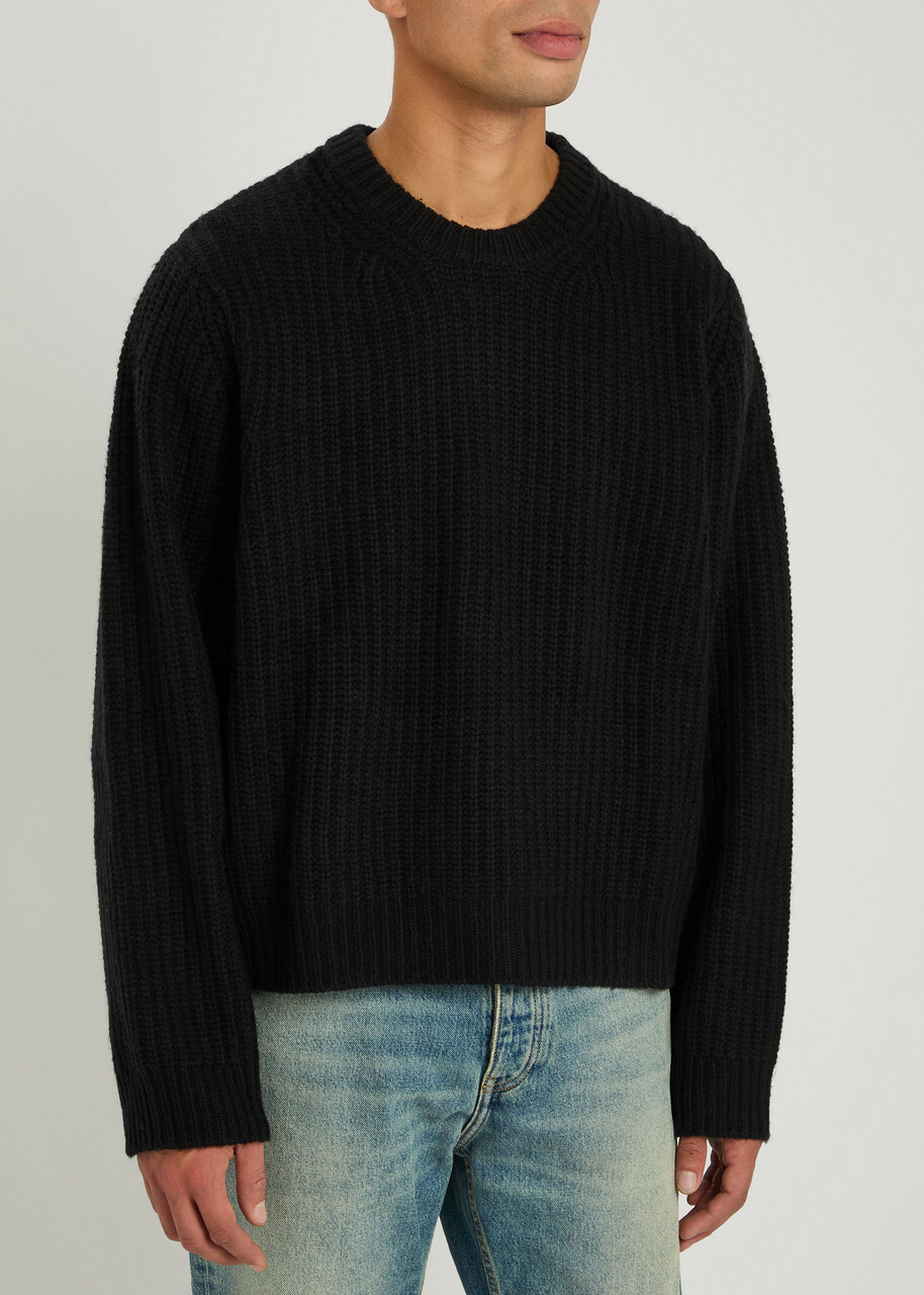 Won Hundred Bentley Ribbed Wool-blend Jumper Black