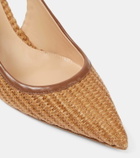Gianvito Rossi Leith raffia slingback pumps