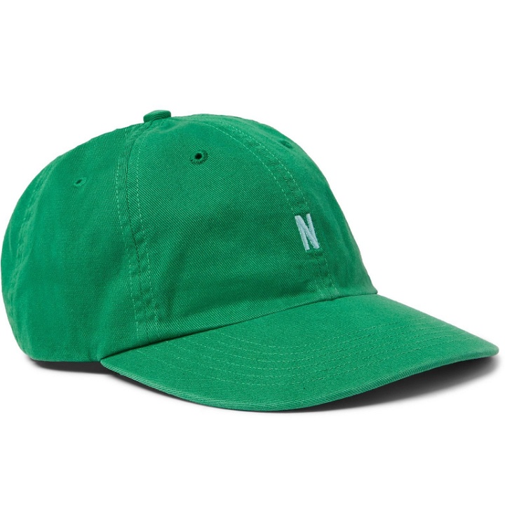 Photo: Norse Projects - Logo-Embroidered Cotton-Twill Baseball Cap - Green