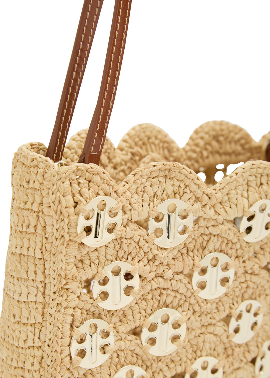 Rabanne Sac A Main Embellished Raffia Shoulder bag - Natural - One Size