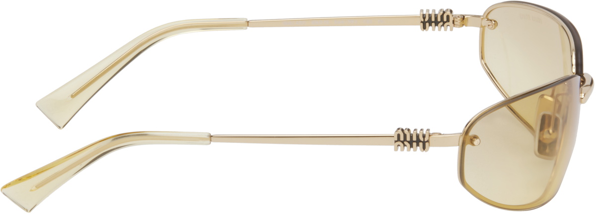 Miu Miu Eyewear Gold Miu Nocturne Sunglasses Miu Miu