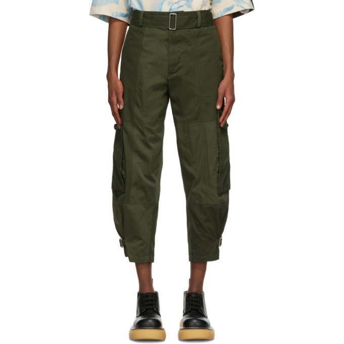 Photo: JW Anderson Khaki Tapered Cargo Trousers