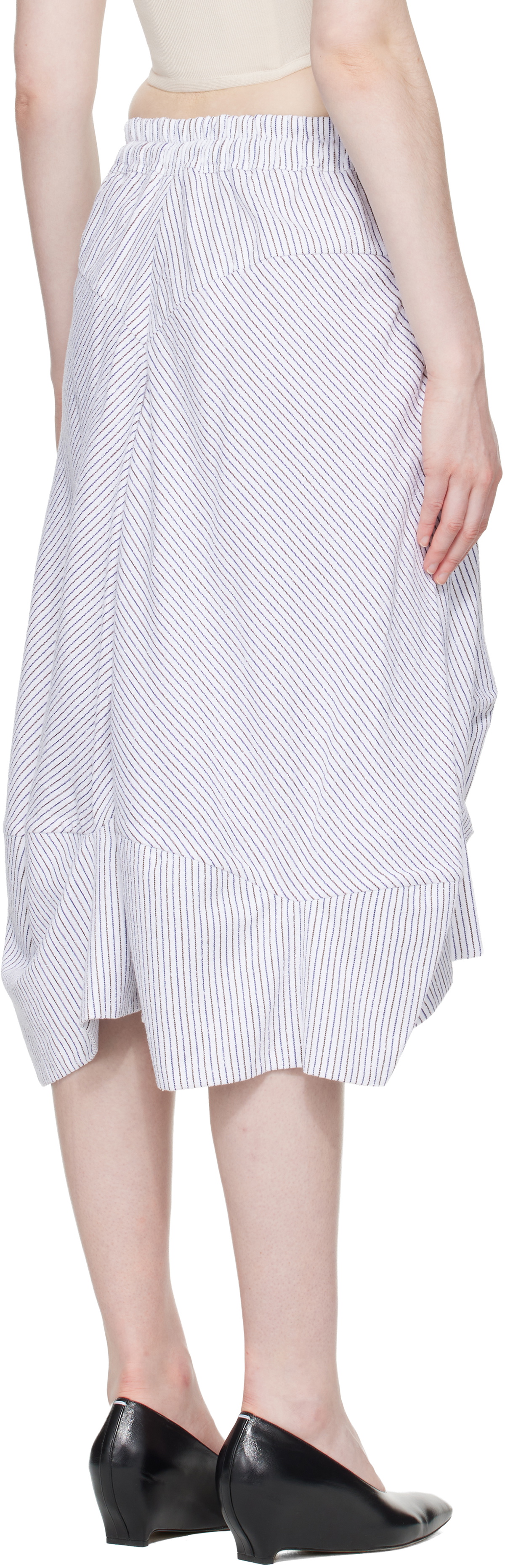 Vivienne Westwood White & Blue Aerodrome Midi Skirt