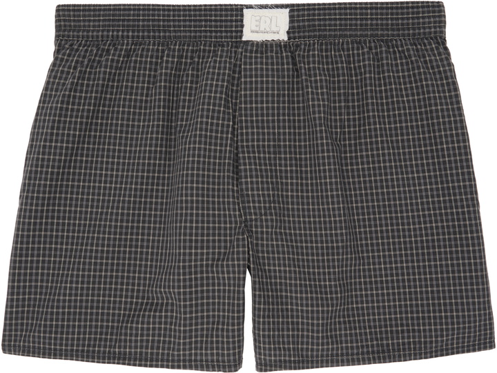 Photo: ERL Black Mini Plaid Boxers