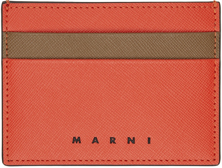 Photo: Marni Orange & Brown Colorblock Card Holder